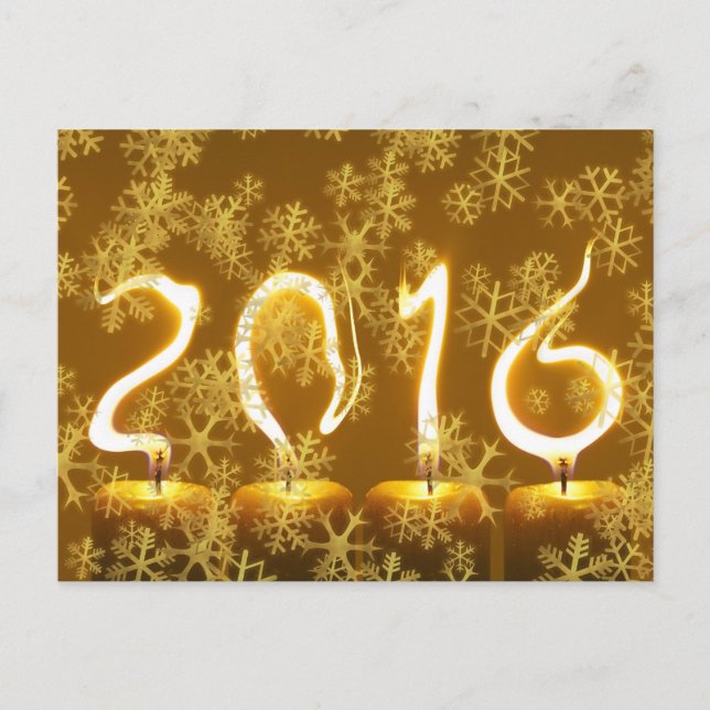 New year 2016 - original postcard (Front)