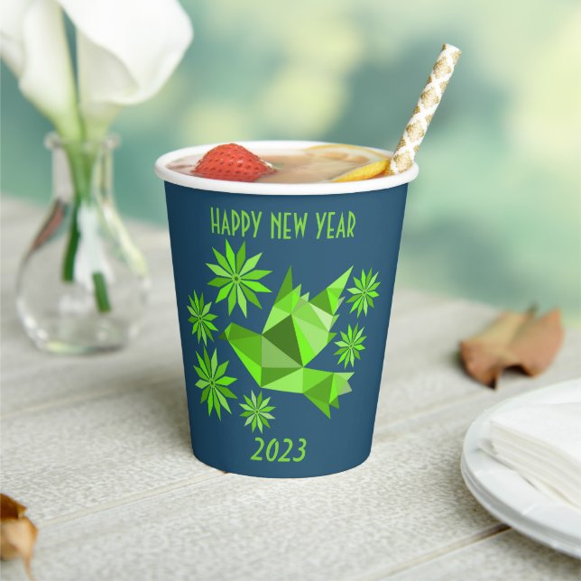 NEW YEAR 2023 FLY BIRD PAPER CUP FOR PARTY  (Insitu)