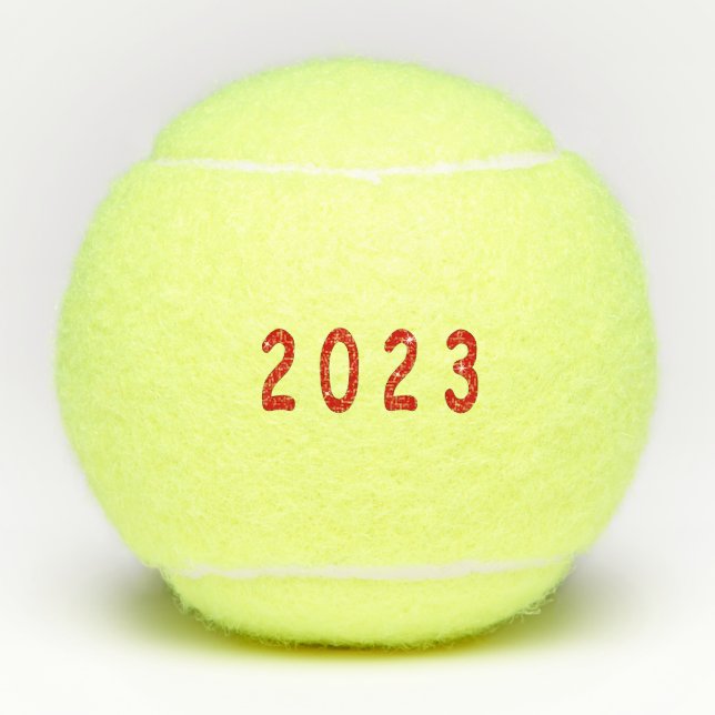 New year, 2023, number 2023, new year gift, 2023,  tennis balls (Front)