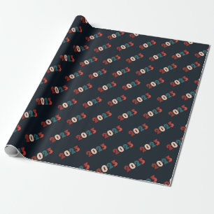 New year 2023 text xmas holidays design wrapping paper