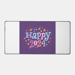 New Year 2024 Celebration - Happy 2024 Design Desk Mat