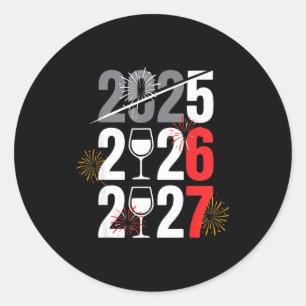 New Year 2026 67 Meme Six Seven Gen Z Alpha Slang Classic Round Sticker