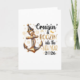 New Year 2026 Boozin' Cruisin' Outfit 2 Card