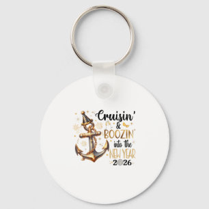 New Year 2026 Boozin' Cruisin' Outfit 2 Key Ring