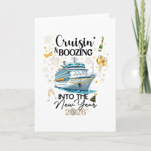 New Year 2026 Boozin' Cruisin' Outfit Card