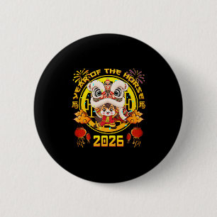 New Year 2026 Chinese Horse The Year Of The Horse 6 Cm Round Badge