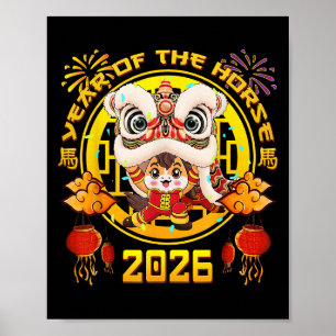New Year 2026 Chinese Horse The Year Of The Horse Poster