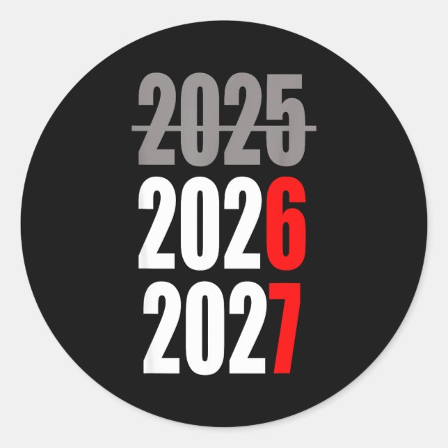 New Year 2026 Funny 67 New Year's Eve Party  Classic Round Sticker (Front)