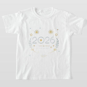 New Year 2026 Gold Fireworks “New Year, New Glow” T-Shirt