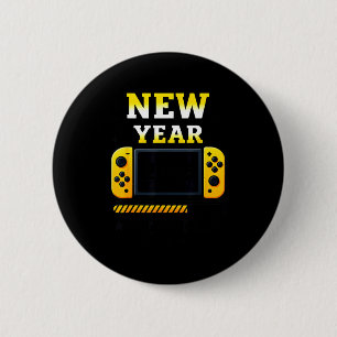 New Year 2026 Loading Gaming Controller New Years 6 Cm Round Badge