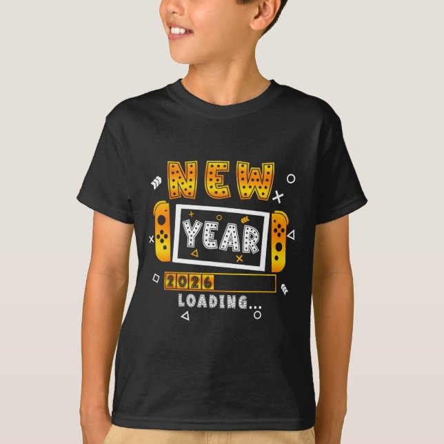New Year 2026 Loading Video Gamers New Years Eve P T-Shirt (Front)