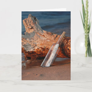 New Year 2026 Message in a Bottle Holiday Card