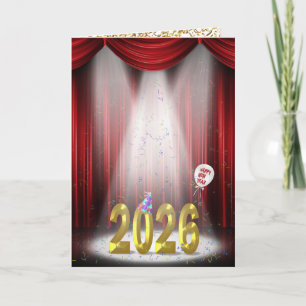 New Year 2026 On Stage In Spotlight Card