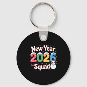 New Year 2026 Squad Funny Snowman Holiday Celebrat Key Ring