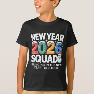 New Year 2026 Squad Funny Snowman Holiday Celebrat T-Shirt