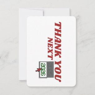 NEW YEAR 2026 THEME THANK YOU CARD