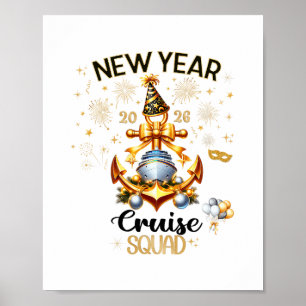 New Year 2026 Yacht Cruise Ship Nye Party Matching Poster