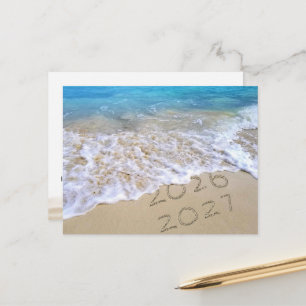 New Year 2027 Beach Thank You from Business  Postcard
