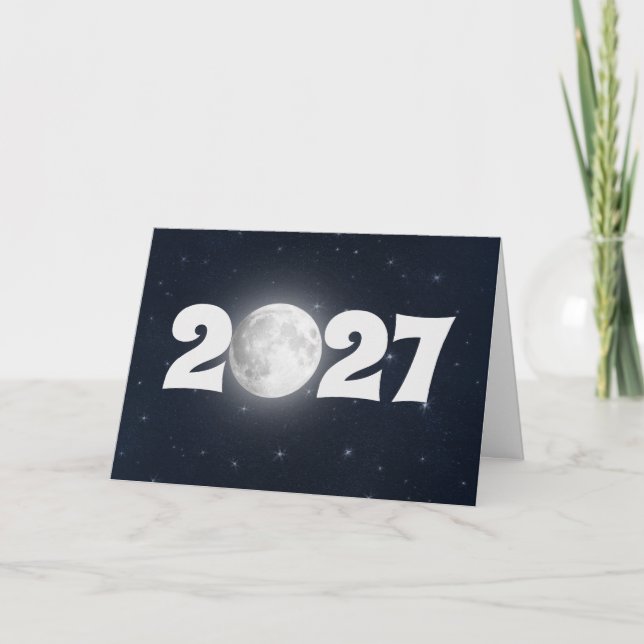 New Year 2027 Full Moon Card (Front)