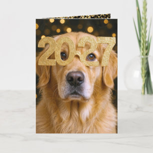 New Year 2027Golden Retriever Humor Card