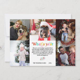 New Year 5 Photo Collage Grid Personalised Holiday