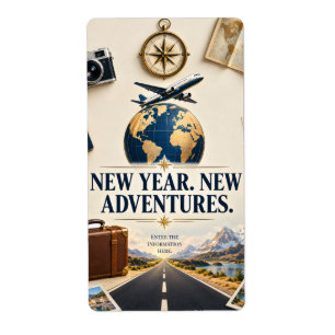 New Year Adventure Wishes with Travel Map Aeroplan