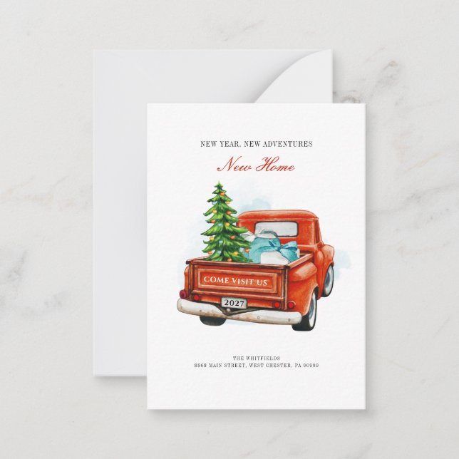 New Year Adventures Home Christmas Holiday Moving  Card (Front)