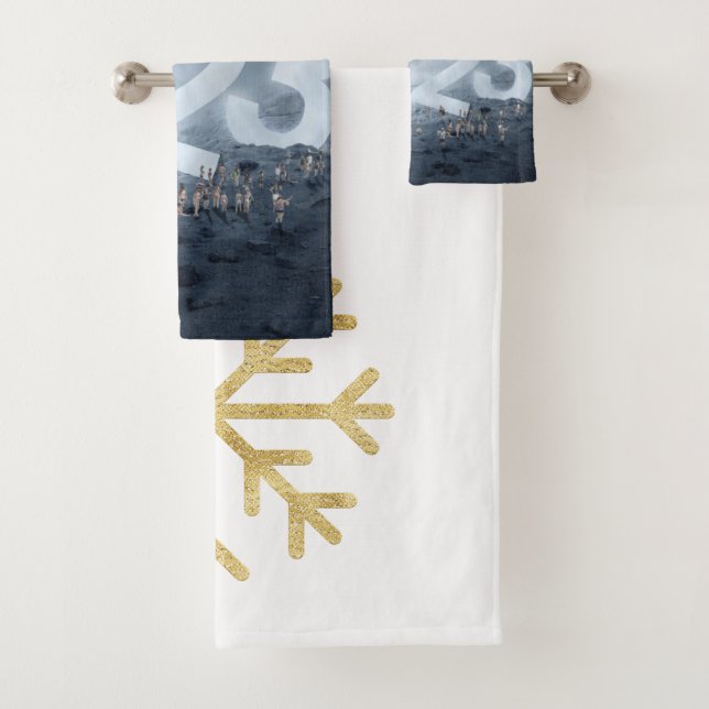 NEW YEAR AND CHRISTMAS BATH TOWEL SET (Insitu)