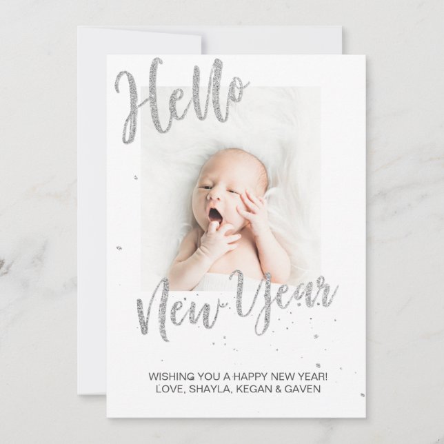 New Year Baby Announcement (Front)