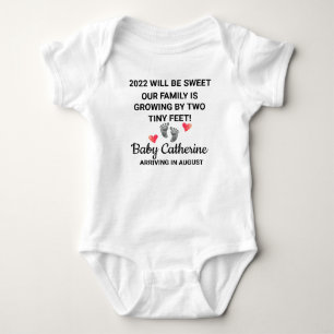 New Year Baby Announcement Bodysuit