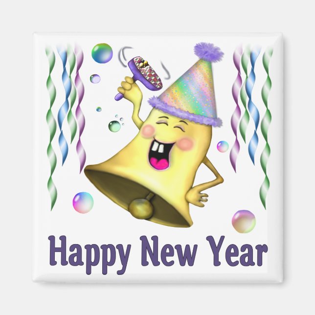 New Year Bell Magnet (Front)