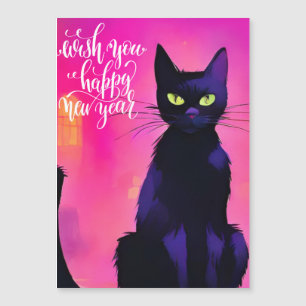 New  Year Black  Cat 