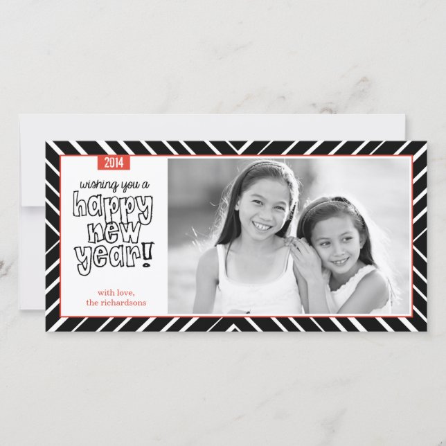 New Year Bullseye 2 Holiday Card (Front)