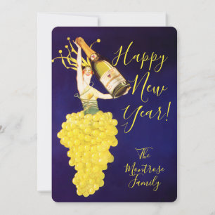 New Year Card   Champagne Grapes
