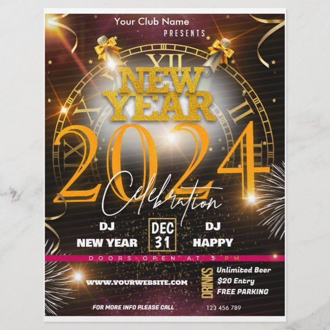 New Year Celebration Flyer- 2024 Christmas  (Front)