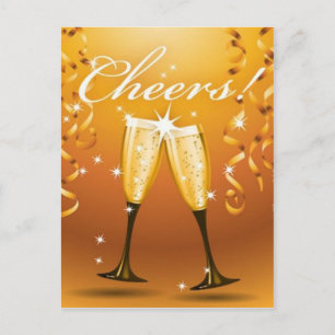 new year cheers holiday postcard