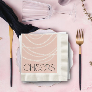 New Year Cheers Sparkling Lights Stylish Chic Napkin
