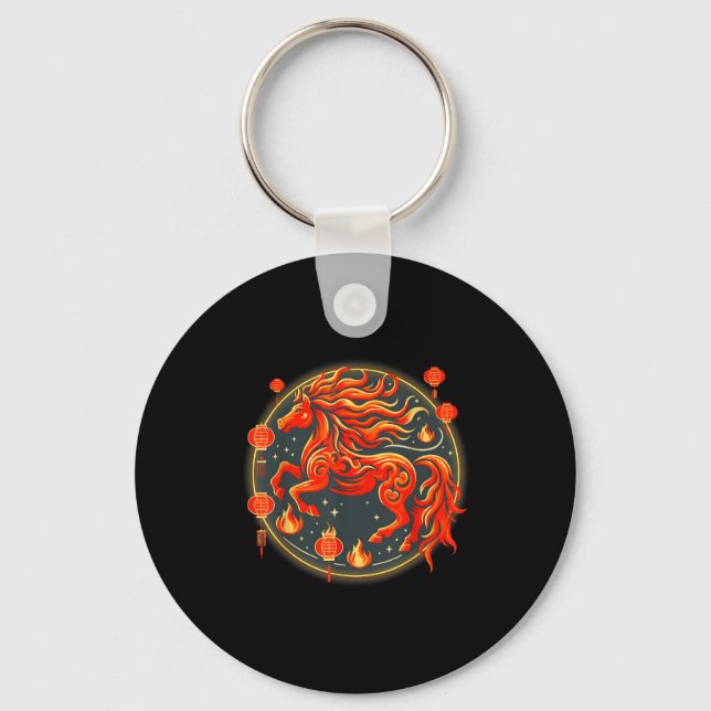 New Year Chinese Horse 1 Key Ring (Front)