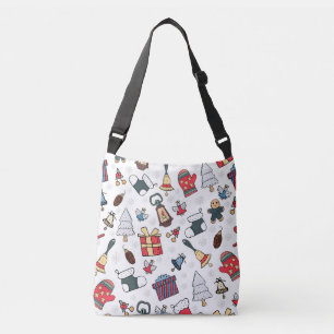 New Year: Christmas Holiday Pattern. Crossbody Bag