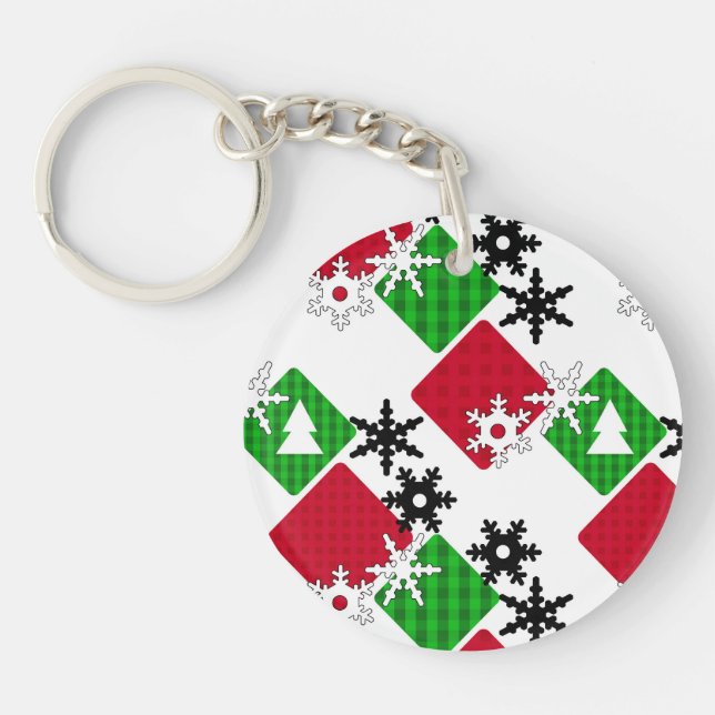New year , Christmas, Xmas decor Key Ring (Front)