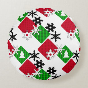 New year , Christmas, Xmas decor Round Cushion