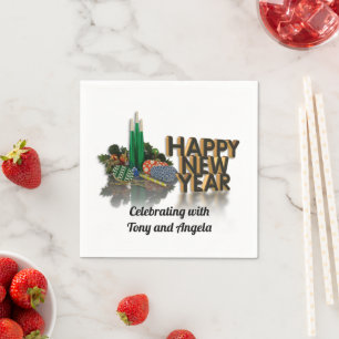 New Year cocktail napkins personalised