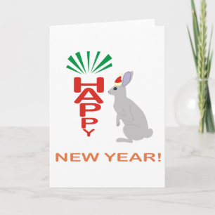 New Year Collection With Rabbit Custom Card
