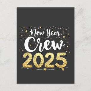 New Year Crew 2025 Cousins Family Matching Crew Announcement Postcard