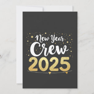 New Year Crew 2025 Cousins Family Matching Crew Invitation