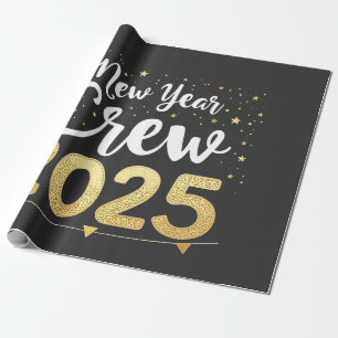 New Year Crew 2025 Cousins Family Matching Crew Wrapping Paper