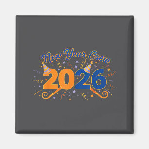 New Year Crew 2026 Fireworks Celebration  Magnet