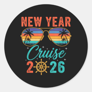New Year Cruise 2026 Classic Round Sticker