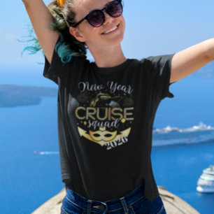 New Year Cruise Squad Gold Custom  Tri-Blend Shirt
