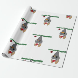New Year, Cute Baby Bat Wrapping Paper